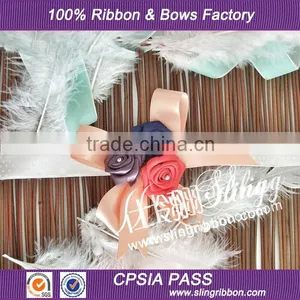 Beautiful Rose Ribbon Flower For Garments Decoration thumbnail-1