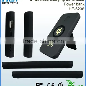 High Quality Qi Wireless Charger Power Bank 6000mAh Rechargeable Battery USB Charging Pad Powerbank for Mobile thumbnail-3