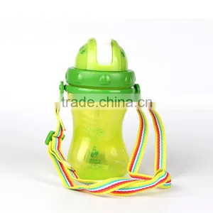 New and Hot Kid Children pp 300ml Straw School Drinking Bottle With Adjustable Rope thumbnail-2
