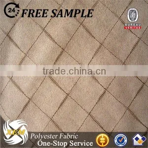 Polyester Woven Suede Fabric Plaid Design thumbnail-1