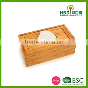 Promotional Bamboo Napkin Box,wood Tissue Box,bamboo Paper Holder thumbnail-1