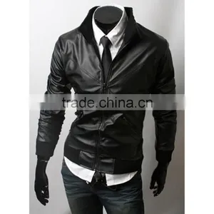 OXFORD HIGHWAY LEATHER MOTORCYCLE JACKET,Mens Sleeve Striped Semi Moto Leather Jacket,Strips Red Motorcycle Leather Jacket thumbnail-6