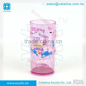 Acrylic 236ml TUMBLER WITH STRAW thumbnail-3