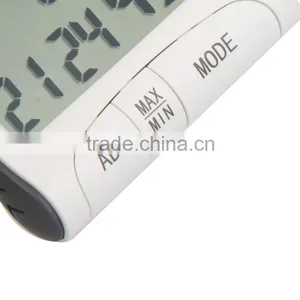 Electronic 2015 New LCD Digital Temperature Tester Wireless Thermometer Hygrometer Temperature Humidity Meter Clock w/ Magnetic thumbnail-5