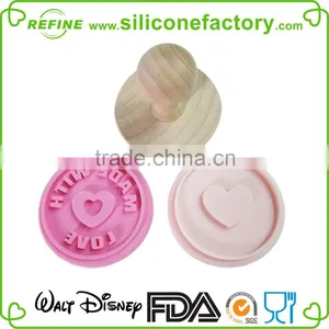 DGCCRF Confirmed Customized Wooden Handle Silicone Cookie Stamp thumbnail-6