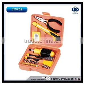 28 Pcs Mini Combination Home Use Hand Tool Kit Box thumbnail-1