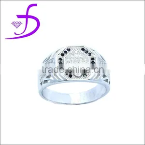 Wholesale 925 Sterling Silver Micro Pave Zircon Turkish Man Ring thumbnail-1