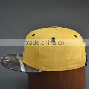Hot Style Yellow Flat Brim Cap and Flat Cap Wholesale thumbnail-4