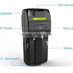 4G LTE All in One Android Portable Wireless POS Terminal With 4 Inch Screen 1D/2D Barcode and Fingerprint Sensor thumbnail-6
