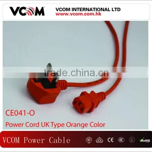 Orange Color UK Type Power Cord thumbnail-1