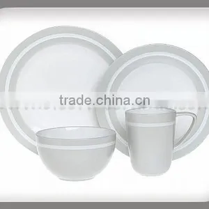 Sale 20pcs Silver Ceramic Dinnerware Sets thumbnail-1