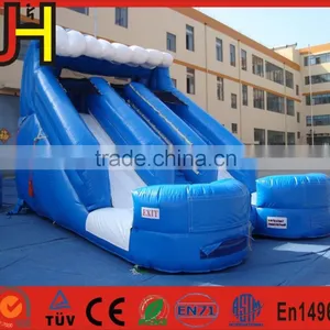 Double Lane Wave Clearance Inflatable Water Slide With Pool thumbnail-1