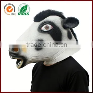 Halloween Costume Realistic Animal Cow Full Head Party Face Latex Mask thumbnail-3