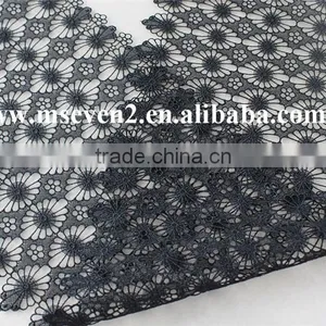 Black Color 20cm 100% Polyester Lace Trim Wholesale Flower Guipure Lace Trim Bridal Lace Trim for Dress thumbnail-4