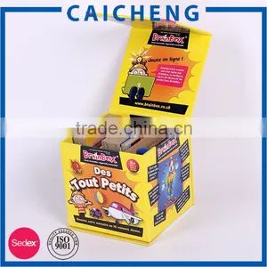 Lid Hinged Base With Extend Flap Rigid Paper Print Box for Play Card thumbnail-4