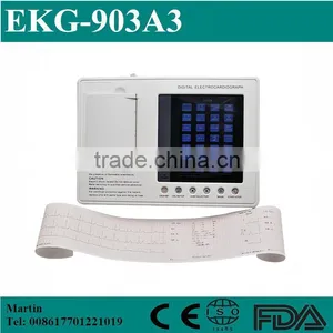 CE&ISO Approved 7-inch Color LCD Portable Digital 3-channel 12-lead Electrocardiograph ECG Machine EKG Machine-EKG-903A3 thumbnail-1