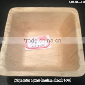 Disposable Square Bamboo Bowl Plate Tray thumbnail-1