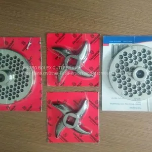 STAINLESS STEEL MEAT GRINDER MINCER PLATES KNIVES REPLACEMENTS CUTTERS CHINA FACTORY thumbnail-2