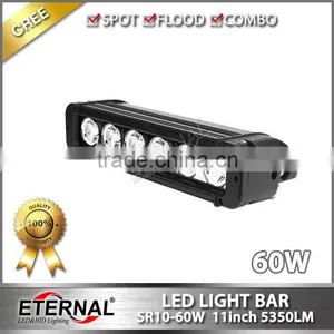 60W 11" Single Row High Power Truck Trailer Heavy Duty Machinery Equipments Outdoor Powersports Led Light Bar thumbnail-2