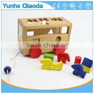 Shape Sorter Bus - Pull Along Toy - Many Shape Blocks thumbnail-3