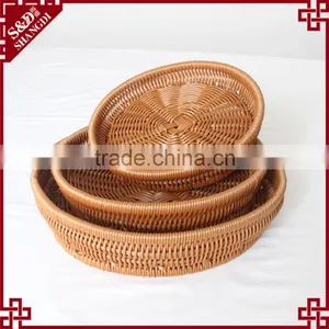 China Factory Hot Sale Picnic Set Basket PE Wicker Woven Storage Basket thumbnail-6