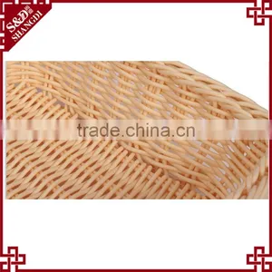 Handmade Woven Plastic Rattan Bread Basket thumbnail-3