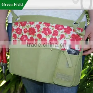 Green Field Garden Waist Apron With Pockets thumbnail-1