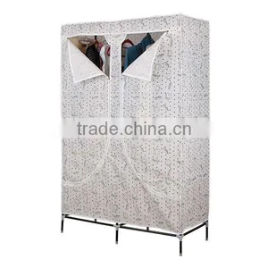 Two Doors Portable Cloth Wardrobe,Double Door Bedroom Color Wardrobe thumbnail-4