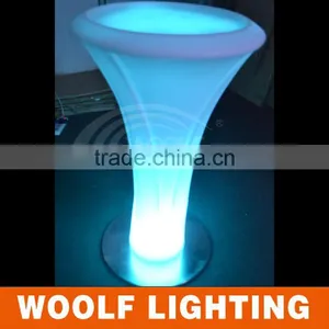 Fashionable Look Nightclub Graceful LED Glowing Bar Round Cocktail Table thumbnail-5