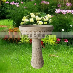 Blue Glazed Birdbath for Garden Decoration thumbnail-6