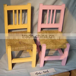 Children's Wooden Chair,colorful Straw Chair thumbnail-6