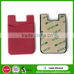 Newest Hot Selling Silicone Phone Smart Pockets, Silicone Card Holder With 3M Sticker thumbnail-1