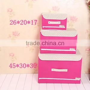 N487 Household Non Woven Box Foldable Storage Box thumbnail-1