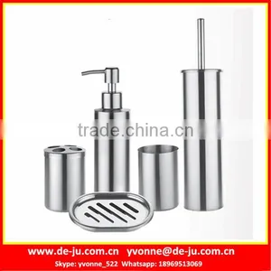 Five Items Silver Stanless Steel Bathroom Set thumbnail-1