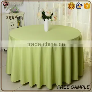 Cheap Elegant Polyester Fabric Washable Round Fitted Size Vinyl Tablecloth thumbnail-3