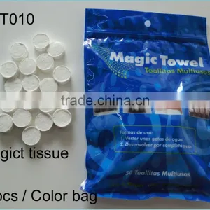 2015 White Non-woven Fabric Hand Compressed Towel Tissue thumbnail-3