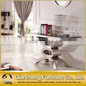 Metal Base Marble Modern Luxury Console Table thumbnail-1