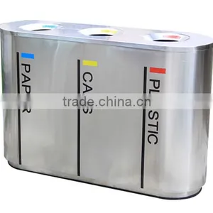 Arlau Outdoor Classified Stainless Steel Trash Bin thumbnail-3