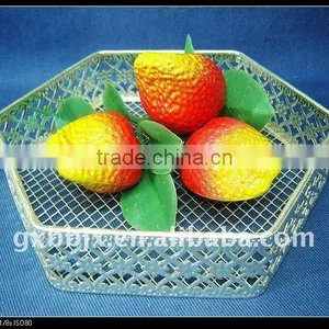 Silver Hexagonal Wire Storage Fruit Basket Recycling Home Decoration thumbnail-1