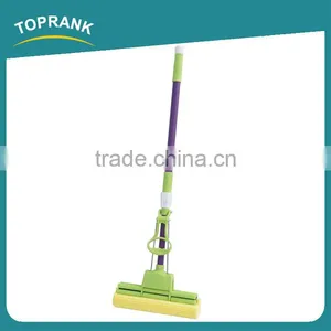 Toprank Newest Design Telescopic Aluminum Mop Handle Easy Dry 360 Smart Sponge Mop Floor Cleaning Sponge Roll PVA Mop thumbnail-1