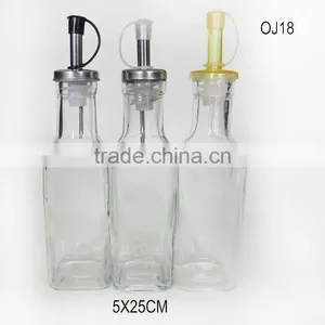 Clear Square Glass Oil Soy Vinegar Dispenser Bottle thumbnail-1