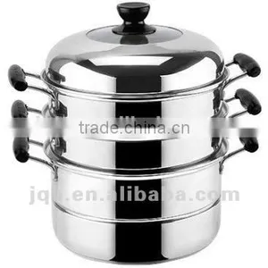 Stainnless Steel 18/8 Steamer Pot With Mirror Polish & Two-double Layer thumbnail-2
