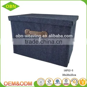 China Custom Decorative Fabric Foldable Collapsible Kids Toy Small Storage Box With Lid thumbnail-5