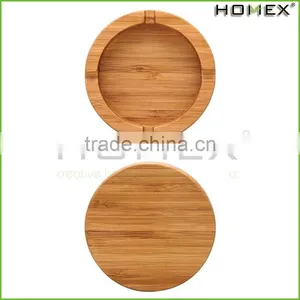 Bamboo Ash Holder Smoke Cigarette Ashtray Homex BSCI/Factory thumbnail-1