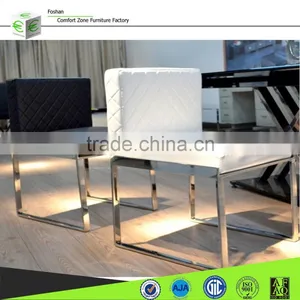 B8020 Cheap pu Cushion Stainless Steel Cafe Dining Chair thumbnail-1
