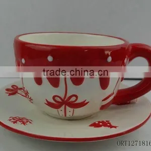 Ceramic Mug With Saucer thumbnail-1