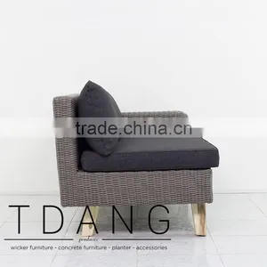 Torguta Left Hand Wicker Bench - Outdoor Conservation Furniture thumbnail-3