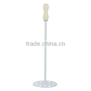 PROFESSIONAL HAND PAINT MIXER WOODEN HANDLE WITH CHROME PLATING PAINT MIXER FOR GERMANY MARKET thumbnail-3