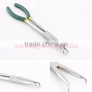 11" 280mm Auto Pliers Carry Pouch Auto Pliers Long Reach 45-Degree Bent Long Nose Pliers thumbnail-4