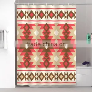 Unique and Fancy Polyester Printed Fabric Shower Curtain With 12PCS Hooks, 100%polyester Bathroom Curtain thumbnail-6